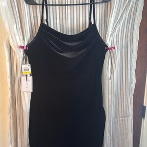 1 State Black velour dress NWT